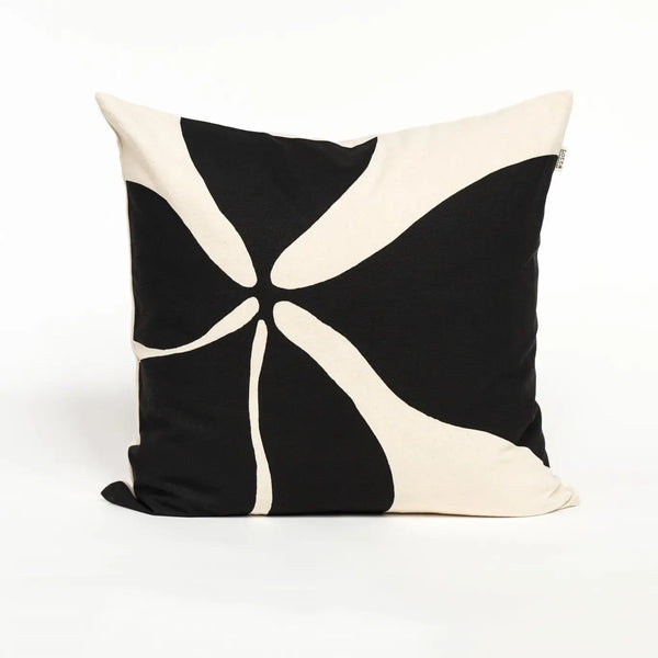 elvi cushion black lotta jansdotter made in India