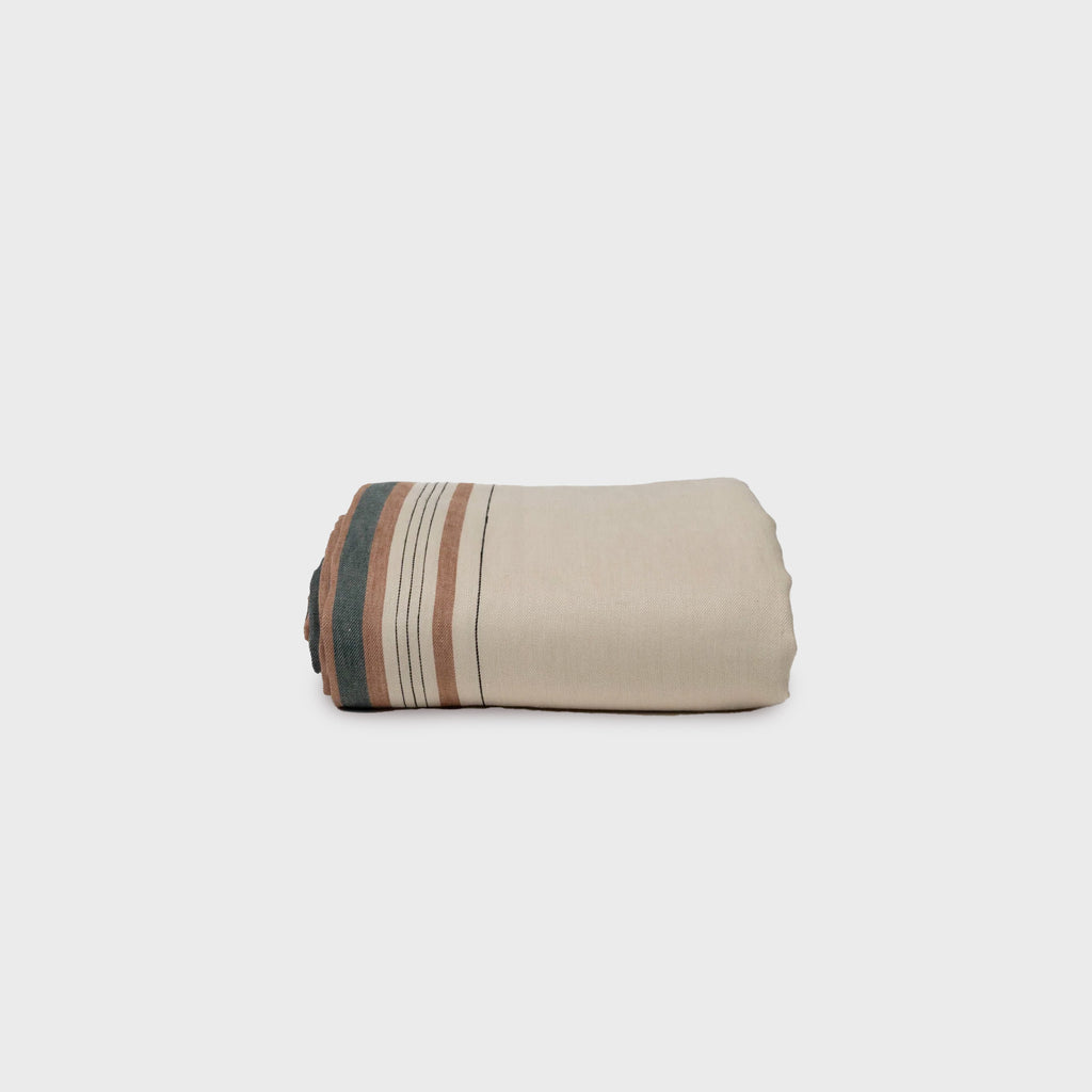 Libeco Gypsum Tablecloth striped natural made in belgium