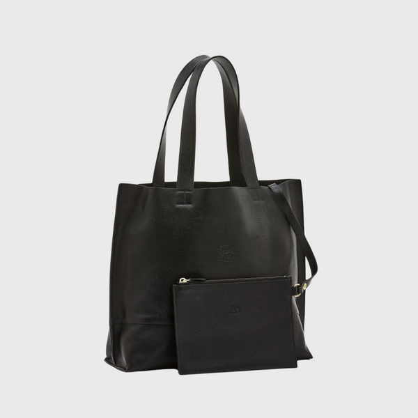 il bisonte tote bag nero with wallet