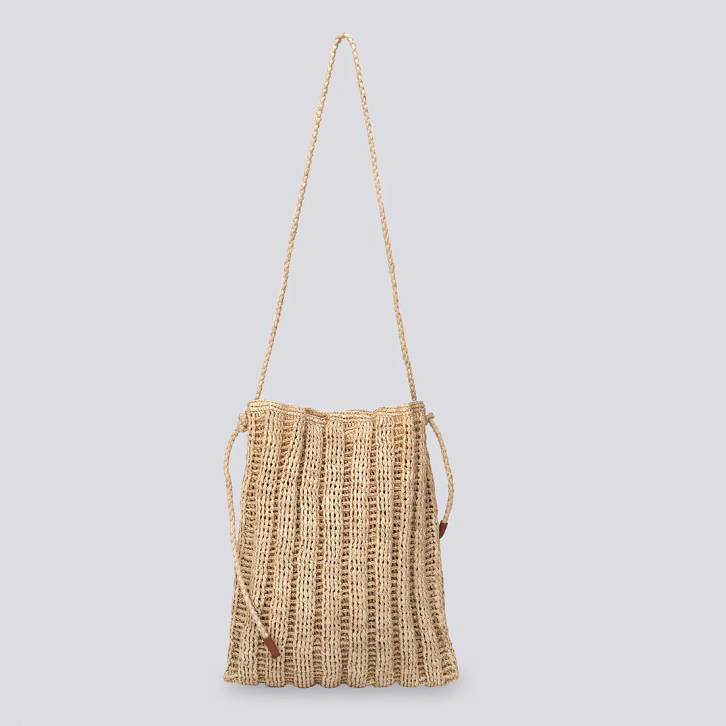 ines shoulder bag natural Maison N.H. tan woven fibers
