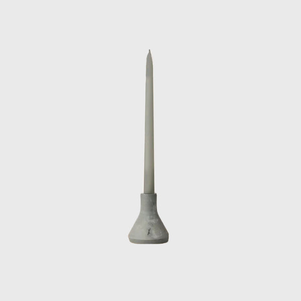 impatience forest green stoneware candle holder made in Kingston, NY