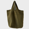 charvet washed linen tote olive 