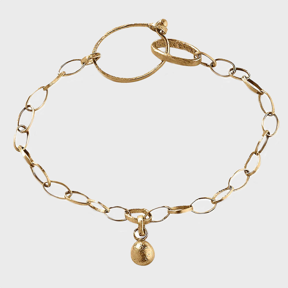 14 k gold delicate chain bracelet handmade NYC