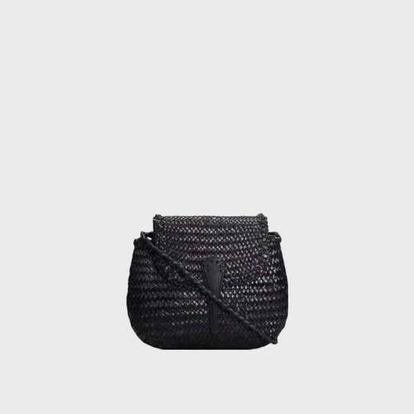 mini city tote dragon diffusion woven leather black small essentials crossbody made in India