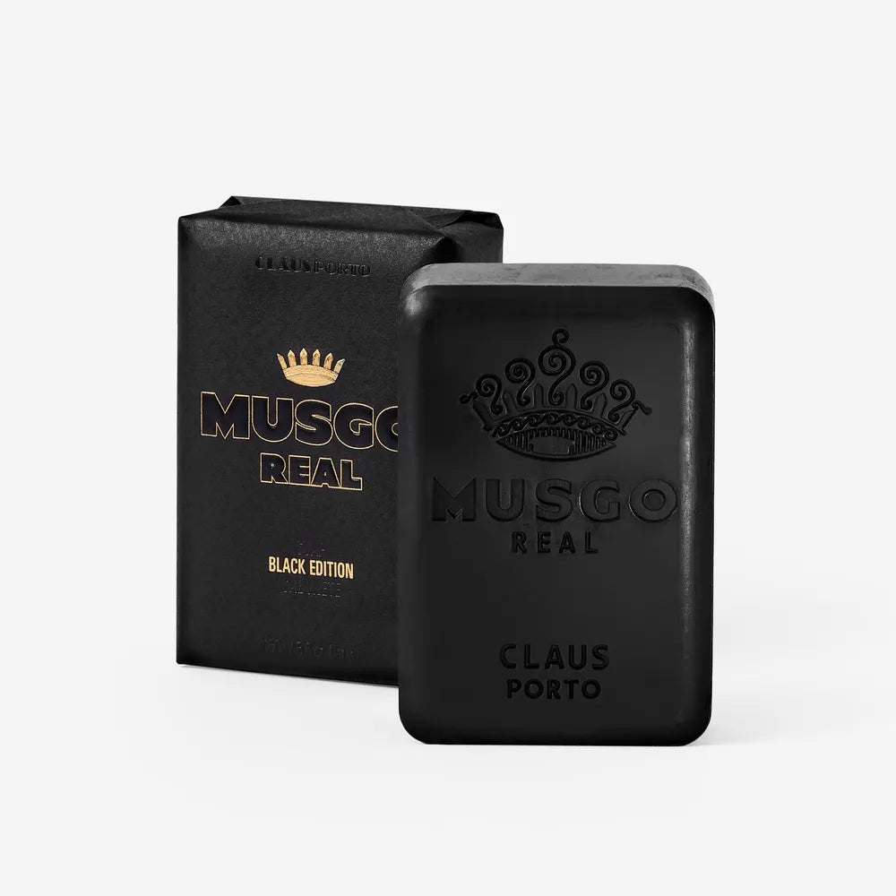 Musgo Real Soap Black Edition Claus Porto bergamot cacao vetiver