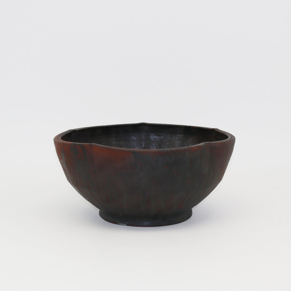 Clover serving bowl Steve Theberge ceramics handmade rustic