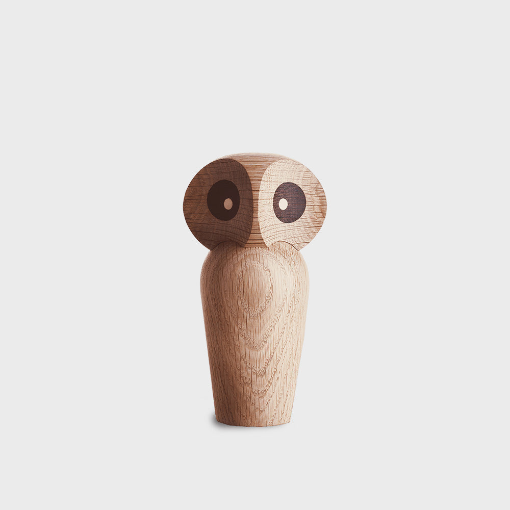 ArchitectMade Owl small natural figure wooden established in denmark Paul Anker Hansen
