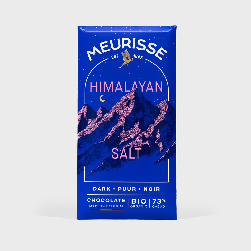 Meurisse Himalayan Salt dark chocolate 73% cacao organic chocolate bar belgian chocolate made in Belgium 