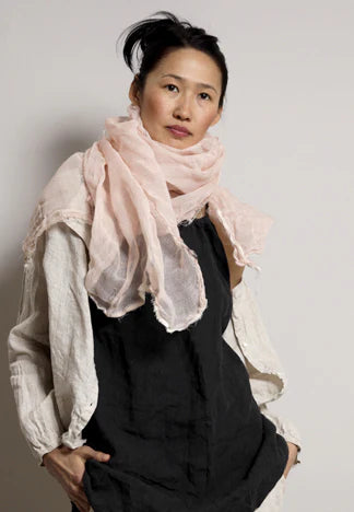 pip squeak chappeau pink linen scarf will soften with every wear