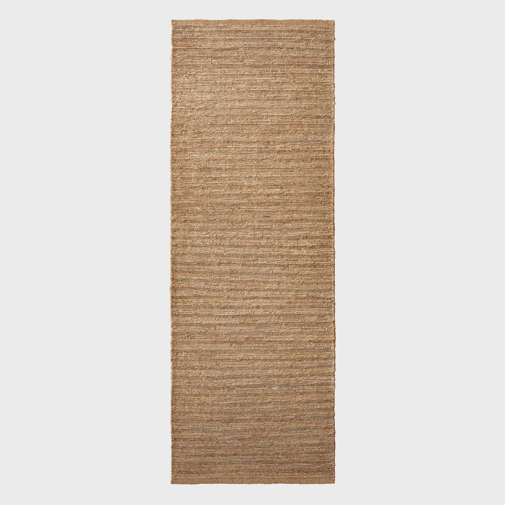 Armadillo River Echo Pewter Runner jute