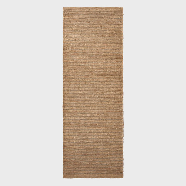 Armadillo River Echo Pewter Runner jute