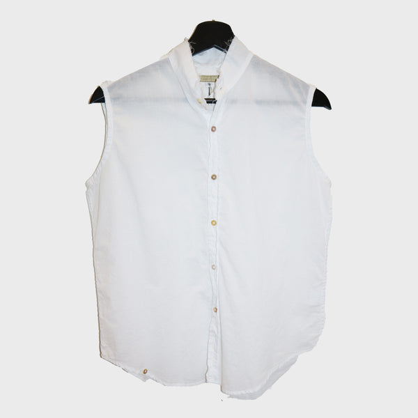 Pip Squeak Chapeau Sleeveless Boy Shirt White clothing made in Brooklyn