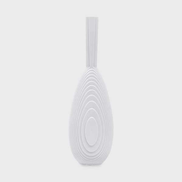 ArchitectMade teardrop vase designed by Vibeke Rytter white porcelain ripple texture