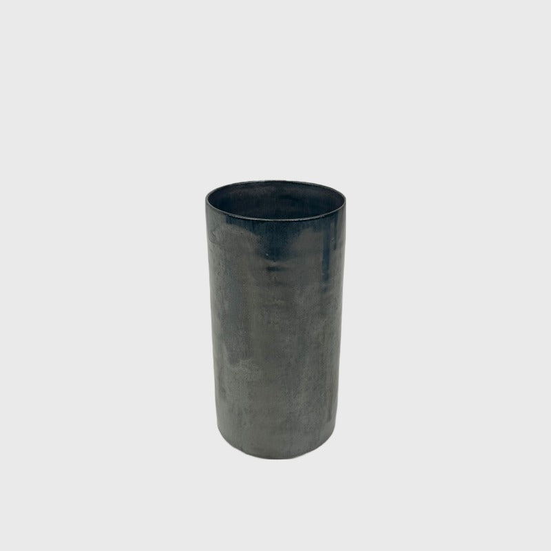 Tracie Hervy tall vase metallic
