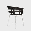 design house stockholm Wick chair woven wood chair Swedish crafted white oak and black oak metal tube leg chair