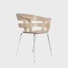 design house stockholm Wick chair woven wood chair Swedish crafted white oak and black oak metal tube leg chair