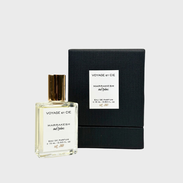 voyage et cie marrakesh oud tabac roll on perfume with black linen box