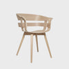 design house stockholm Wick chair woven wood chair Swedish crafted white oak and ash black oak wood leg chair