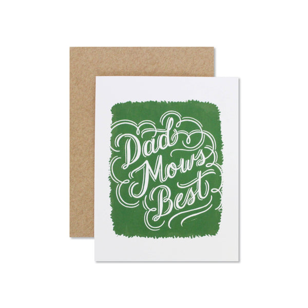 Dad Mows Best Card