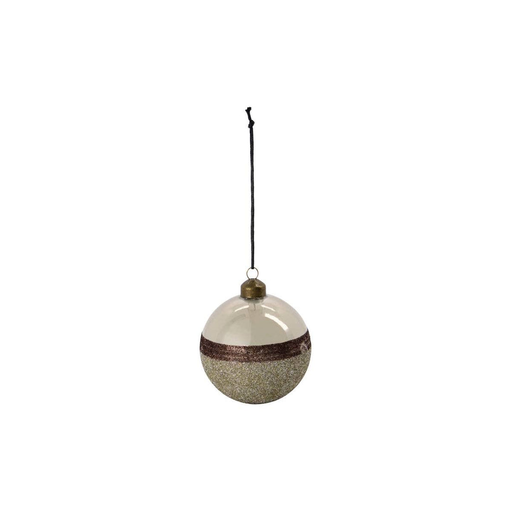 Ornament, Round ball with Stripe, Sand