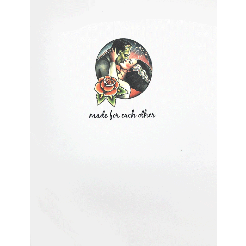 Bride & Monster Wedding Card