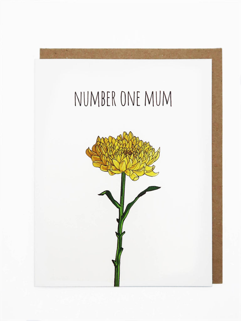 noted by copine number one mum card mother's day or birthday