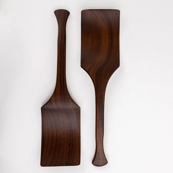 Daniel Gugnoni salad serving set walnut