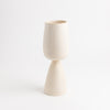 jessie lazar tulip vase handmade in brooklyn unique ceramic pottery matte chalk white