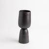 jessie lazar tulip vase handmade in brooklyn unique ceramic pottery matte black