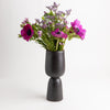 jessie lazar tulip vase handmade in brooklyn unique ceramic pottery matte black