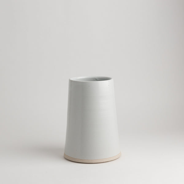 WRF Lab CHL Large minimal vase hand thrown pottery white ceramic glaze handmade in california