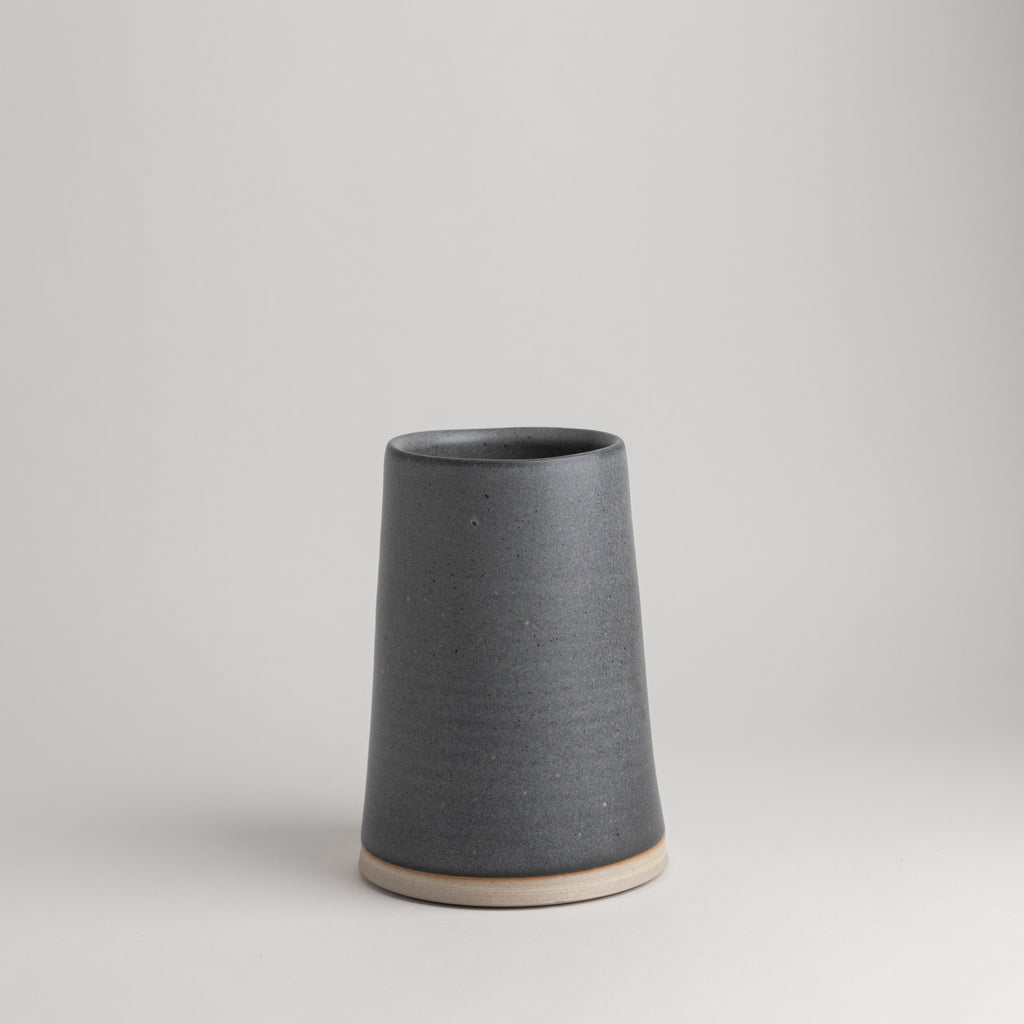 WRF Lab CHL Large minimal vase hand thrown pottery gray ceramic glaze handmade in california