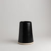 WRF Lab CHL Large minimal vase hand thrown pottery black ceramic glaze handmade in california