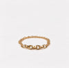 14k gold chain  tiny links ring NYC handmade