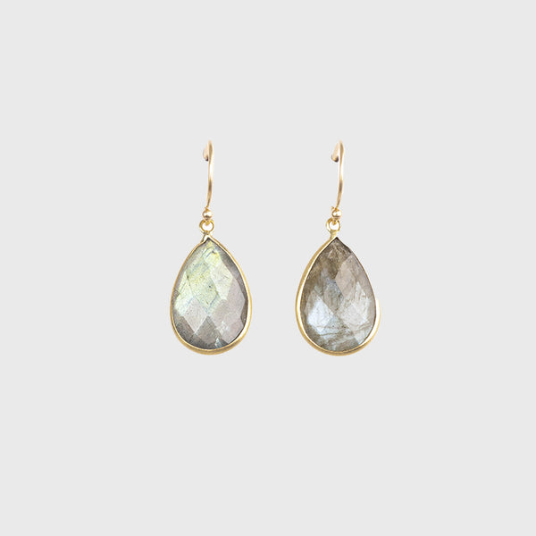 Labradorite drop earrings, Santa Monica, Margaret solow