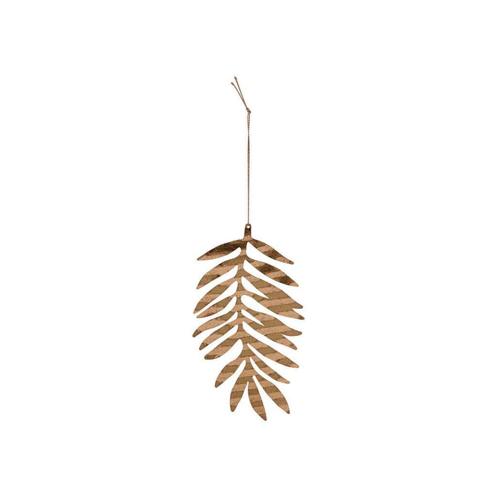 Ornament, Tin plate leaf, Brass