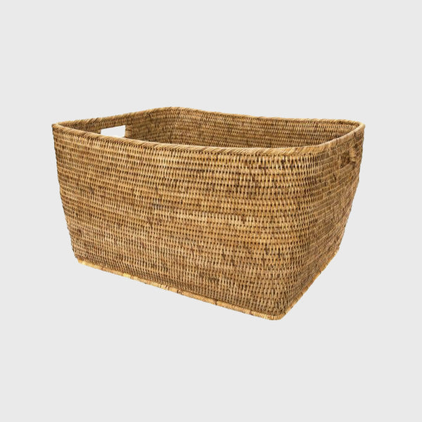 large rectangular basket handmade in Madagascar
