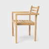 AH502 Outdoor Dining Chair with Armrest, FSC™-certified teak, untreated, Designed by Alfred Homann for Carl Hansen & Søn