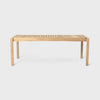 AH912 Outdoor Table Bench, FSC™-certified teak, untreated, Designed by Alfred Homann for Carl Hansen & Søn