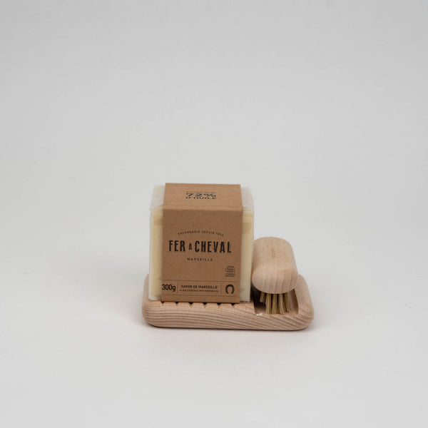 Andree Jardin Fer a Cheval soap dish, nail brush, cleaning, bar soap made in france