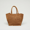 Maison N.H. Avril Handbag natural woven fibers coffee color