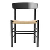 Borge Modensen J39 beech black lacquer paper cord seat