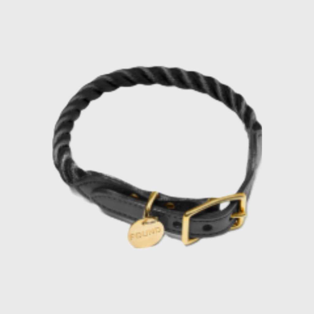 Black Rope Cat & Dog Collar Found My Animal