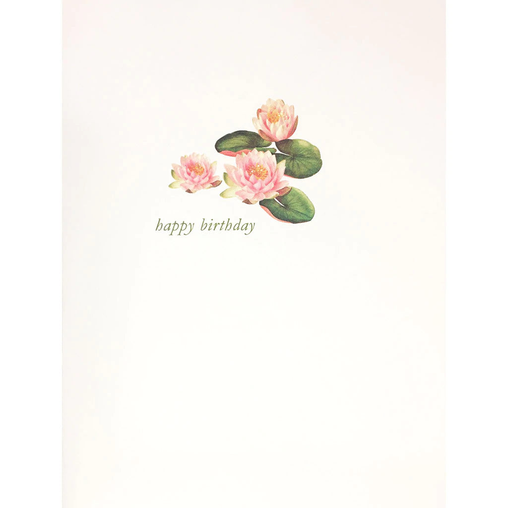 Lotus Lily Pad Birthday Card