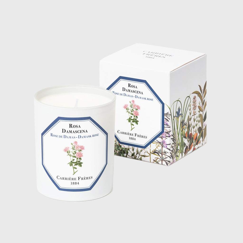 carriere freres damask rose scented candle made in france