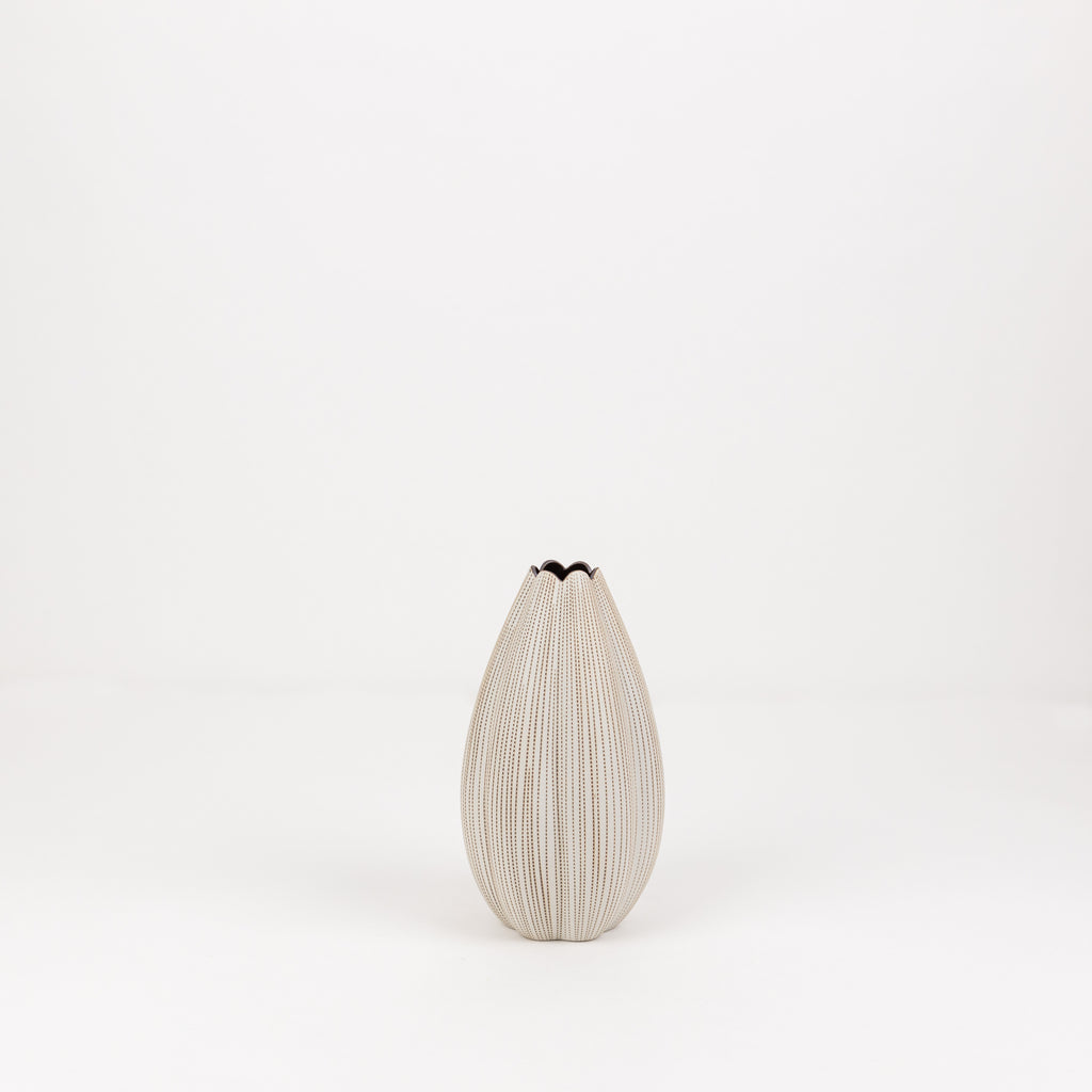 champa porcelain bud vase white made in thailand