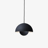 Matte Black &Tradition Flowerpot VP1 9.1" x 6.3" Verner Panton Mid-Century pendant Lighting
