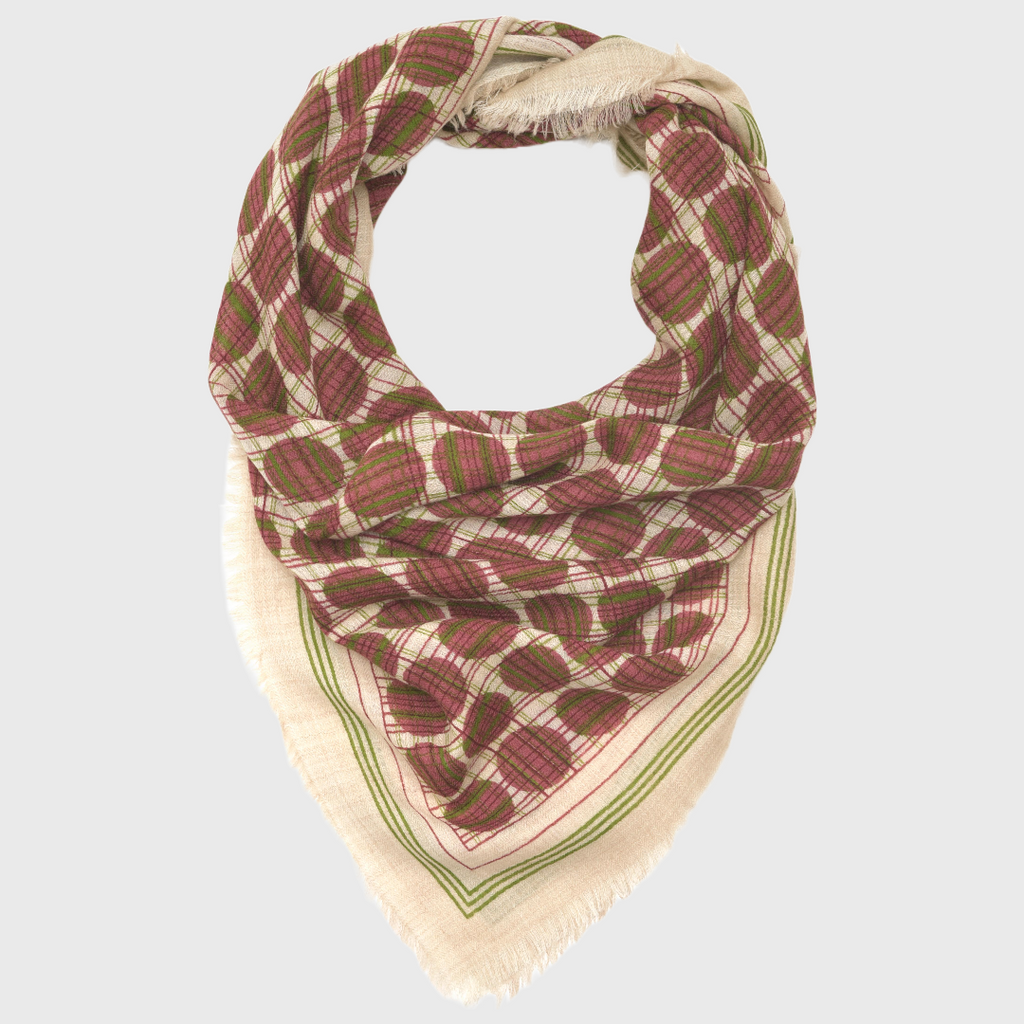 moismont scarf no. 617 unisex clothing made in india apple green cloth cotton