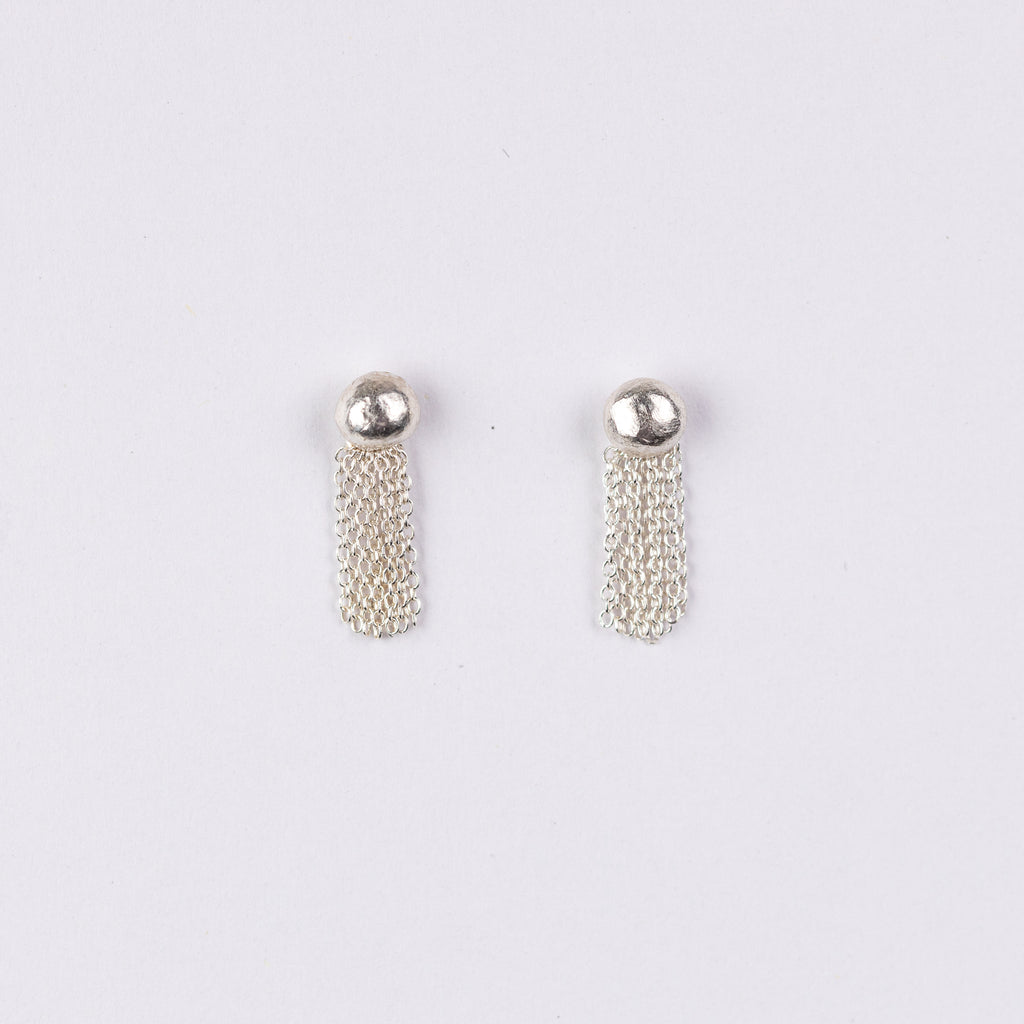 sterling silver dot and tassel handmade NYC