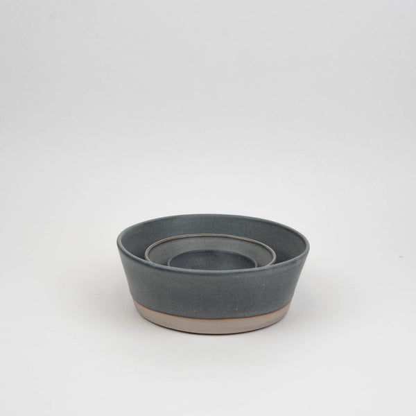 WRF lab CHL minimal nesting bowls handmade in california unique pottery ceramic glaze gray